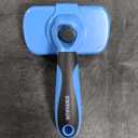 Swihauk Self Cleaning Slicker Brush - Skin Friendly Deshedding Grooming Tool for Dogs & Cats, Suitable for Shedding & Haired Pets, with Pet Supplies Accessories, Blue