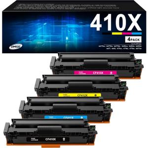 410A Toner Cartridge 410X - High Yield 4 Pack Replacement for HP 410A 410X Compatible with HP Color Laserj Pro MFP M477fnw Toner, M477fdw Toner M452dn, Color Laserj Pro M477 M452 Series | CF410X