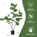 Faux Fiddle Leaf Fig Tree, 4 Ft Artificial Ficus Audrey Plant with Realist Aerial Roots, Fake Plants Indoor with Pot for Living Room, House Office, Bedroom Decor