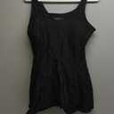 Hanna Nikole Women's Two Piece Swim Dress Plus Size Tummy Control Floral Printed Swimwear Swimsuits with Boyshort, 2 XL