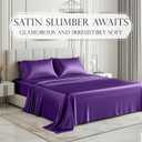 DECOLURE Satin Bed Sheets - 3 Piece Luxury Silky Twin Size Bedding Set - Softer Than Silk, Wrinkle-Free with 15 Deep Pocket Fitted Sheet, Perfect for Hair & Skin, Gifts for Women (Purple)