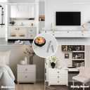 2 x 4 Pack Spring Bunny with Easter Eggs and Floral Cabinet Knobs Round Drawer Pulls Black Dresser Knob Cupboard Door Handles Hardware for Kitchen Bathroom Cabinets