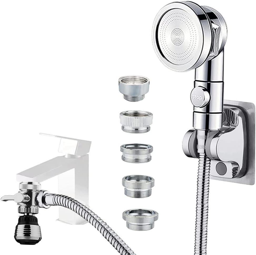 Sink Faucet Sprayer Attachment, Faucet Shower Sprayer with 59 Stainless Steel Hose for Hair Washing&Pet Shower for Bathroom Bathtub, Kitchen Faucet,Garden Tub,Utility Laundry Tub