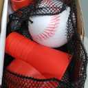 3-in-1 Baseball Set for Kids 3-5 - Tee Ball Stand, Hanging Tee, Ball Launcher and 6 Softballs - Adjustable Height, Indoor/Outdoor Sport Gifts for Boys Girls, Blue