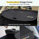 Cargo Cover for Nissan Rogue S SV SL Platinum 2021 2022 2023 2024 2025 2026, Retractable Rear Trunk Cover Luggage Shield Security, Rogue Accessories (Leather + Net)
