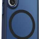For Samsung Galaxy S24 FE Case, Matte Magnetic Phone Case, Support for Magsafe, Translucent Frosted Slim Shockproof Protective Cover for Samsung Galaxy S24 FE, Navy Blue