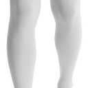 Doc Miller Thigh High Compression Socks - Open Toe, 20-30mmHg for Varicose Veins, Calf, Leg & Ankle Support, Pregnancy & Maternity Stockings, 2XL , Pair, White
