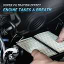 Engine Air Filter, CA12295 Compatible with Subaru Crosstrek 2018-2024, Forester/Ascent 2019-2024, Outback/Legacy 2020-2024, Impreza 2017-2024, WRX 2022-2024, Flexible Panel Air Filter