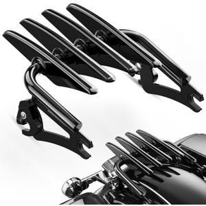Stealth Luggage Rack fits for Harley Touring Luggage Rack Black Compatible with Harley Davidson Street Glide Road Glide Road King Electra Glide Ultra Limited 2009-Later
