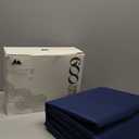 Mayfair Linen 500 Thread Count 100% Cotton Sheets King Size Bed Set - 4 PC King Bed Sheet Set Cotton (Navy Blue), Soft, Cooling, Sateen 16" Deep Pocket Bedsheet for Hot Sleepers (Fits 18" Mattress)