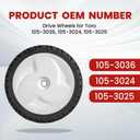 105-3036 Rear Drive Wheel Assembly 105-3024 105-3025 for Toro 22" Recycler Lawn Mower Gear Rear Wheels 20041 20066 20017 20068 20073 Recycler Self-Propelled Push Mower 8 Inch, 2 Pack