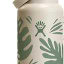 Hydro Flask Water Bottle - Insulated Stainless Steel - Wide Mouth Flex Straw Lid, Non Spill, Leakproof and Refillable in 32 Oz Botanical Bliss Coconut
