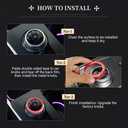 LECART Car Interior Accessories Fit for Ford Explorer 2024 2023 2022 2021 2020 PRND Shift Knob & Drive Mode Knob Covers Auto Decoration Stylish Metal Decal Decor Trims Red 2Pcs