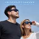 Jefoo Fit Over Glasses Oversized Polarized Sports Sunglasses for Women Men Trendy Retro Sun Glasses UV400 Protection