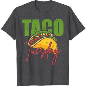 Funny Mexican Taco Lover Taco Tuesday Foodie Mexico Taco T-Shirt (Small, Black)