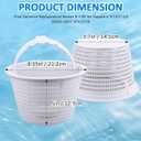 Upgraded Replacement Basket 27180-009-000 Direct Replacement for Hayward Pool Skimmer, Compatible with Hayward SP1070 SPX1070E Skimmers, 8'' Pool Skimmer Basket with Weights - White