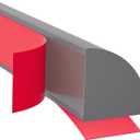 Flexible Quarter Round Molding, Peel and Stick Rubber Quarter Round Trim, Double-Sided Adhesive Bathtub Trim Molding, 118Inch