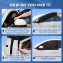 Tallew 4 Pcs Car Window Shades Screen Breathable Car Side Windows Shades Cover Mesh Front Rear Sun Universal Side Automotive Cover for Protection Camping Privacy Blackout(23-32 in, 35-53 in)