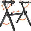 Halostand Universal Keyboard Stand, Z-style Heavy-Duty Piano Stand, Adjustable and Portable Piano Keyboard Stand for 61 and 88 Keys, Piano Stand for 88 Keyboard, Rolling Keyboard Stand