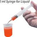 Wisdom Teeth Syringe, 5 Pack Irrigation Dental Syringes with Measure Scale & Curved Tip for Dental Care Liquid Oral Tonsil Stone