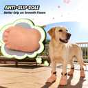 Enrichoice Dog Shoes Funny Human Feet Design (2PCS for 2 Paws), Anti-Slip Sole, Warm Latex Dog Boots & Paw Protectors, Secure Hook & Loop Strap, Realistic Pet Booties for Indoor & Photos (Large)