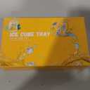 WIBIMEN Mini Ice Cube Trays, 0.55” Tiny Pebble Ice for Iced Coffee & Cocktails, Fast Chill, Easy Twist Release, Stackable with Lid & Storage Bin (2 Pack, Blue)