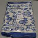 WRAPAHOLIC Blue Floral Table Runner - 13 x 72 Inch - Seasonal Spring Summer Farmhouse Indoor Kitchen Anniversary Wedding Dining Table Decorations for Home Party