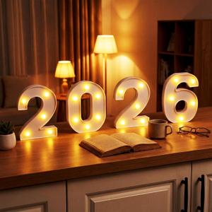 Mudder 2026 Light up Numbers, Marquee Numbers for Graduation Decorations, LED 2026 Graduate Decorations Number Lights for High School Seniors College Class of 2026 Classroom Party Decoration