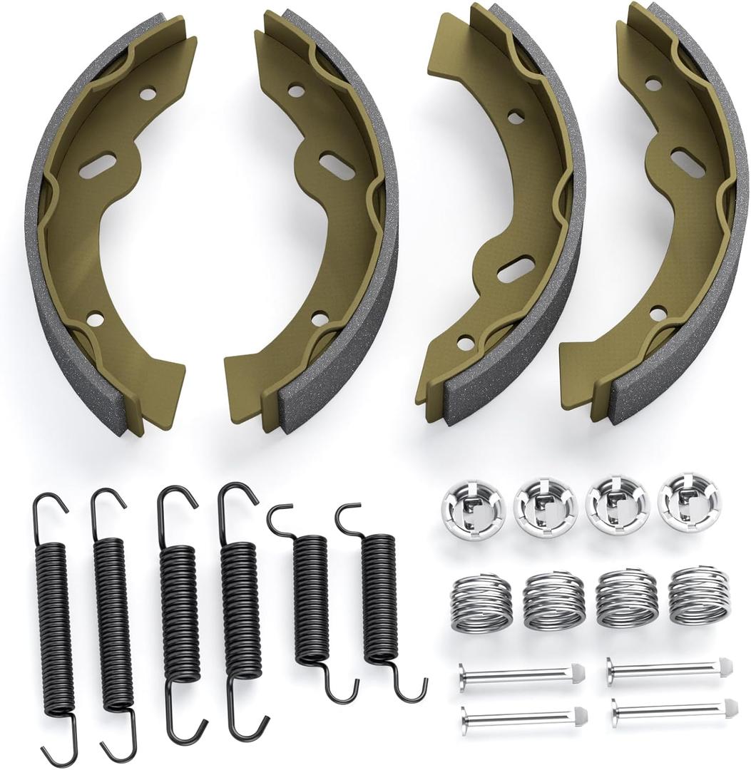 Golf Cart EZGO Brake Shoes and Spring Kit Assembly for EZGO TXT Medalist, Golf Cart Brakes Shoes Pads for 1996-Up Workhorse 94-06 Yamaha G2-G22, EZGO Replacement Parts OE# 27943G01 70795G01 27944-G01