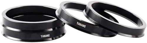 YANANGPARTS 78.1 to108 Black Hub Centric Rings (Pack of 2) Aluminium Alloy Wheel Center Rings Hubrings 108 to 78.1 ID=78.1mm OD=108mm