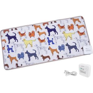 DOGNESS Rechargeable Pet Shock Mat, 31"x15" Safe Cat Scat Repellent Mat Electronic Training Pads Keep Dogs and Cats Off Couch, Bed, Indoor Cat Deterrent Mats (Dog Cartoon)