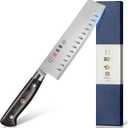 7 Inch Nakiri Knife Japanese Cleaver Knife, Japan AUS-8 Alloy Steel Kitchen Chopping Knife with Full-Tang Pakkawood Handle and Premium Gift Box (Classic Series)