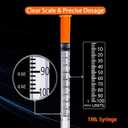 1mL Syringe 31G 1/2 Inch, Individually Wrapped, Pack of 100