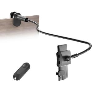 Bedside Tablet Holder for Kindle Reading in Bed with Remote Page Turner, Hands Free Desk Gooseneck Stand for Kindle Accessories, Gifts for Readers