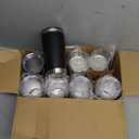 DOMICARE 20oz Stainless Steel Tumbler Bulk with Lid, Double Wall Vacuum Insulated Travel Mug, Powder Coated Coffee Cup, Powder Black, 8 Pack