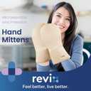 REVIX Microwavable Heating Mittens for Hand and Fingers, Cordless Heated Gloves for Cold Hands, Moist Heating Pad Microwavable for Stiff Hands and Soothing Relief, 1 Pair, Beige