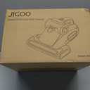 JIGOO T600 Mattress Vacuum Cleaner with UV-C Light, 15Kpa Suction 700W Powerful Double-Cup Handheld Vacuums, Bed Cleaner with Smart Dust Sensor, Ultrasonic, Heating Tech, MIF Filter