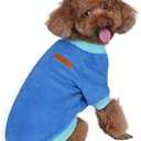 GreenJoy Classic Fleece Dog Sweater Soft & Warm Stretchy Sweatshirt for Dogs & Cats, Cold-Weather Pullover for Everyday Wear (Dark Blue, Large)