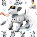 VATOS Remote Control Robot Dog Toy for Kids - Interactive Touch & Follow 17 Functions Robot Dog Pet, Programmable Smart Walking Puppy Intelligent Dancing Dog Robot Toys for Girls 3-12 Gifts (Blue)