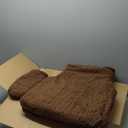 HOMBYS Sherpa Fleece Lumbar Support Pillow with Headrest for Recliner, Memory Foam Recliner Chair Cushion for Back Pain,Big High Back Support for Recliner with Chair Headrest for Elderly (Khaki)