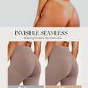 OEAK Seamless Thongs for Women Invisible Thongs No Show Thong Panty Liners Tangas Comfortable Workout G-Strings Underwear (Medium, 1*black+1*skin Nude+1*peach Pink) Pack of 3