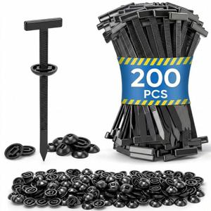 Lounsweer 200 Pcs Nylon Universal Cable Tie Buckle Zip Tie Clips Self Locking with Pin Button Bumper Retainer Fender Liner Door Panel Fastener Automotive Rivet Push Mount for Car Repair Home Use