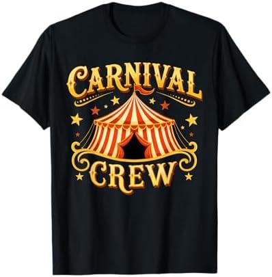 Carnival Crew Funny Circus Squad Staff Costume Circus Party T-Shirt M Black