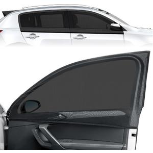 Car Window Shades for SUV - 4 Pack Stretchy Sun Shade Mesh Side Car Window Screen Covers for Camping Family Baby Pet Anti-Mosquito Privacy Protection When Parking