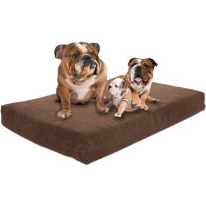 Pet Support Systems XXL Premium Dog Beds - Gel Orthopedic Memory Foam - 100% Made in USA - Luxury Washable Pet Bed | XX-Large | 55"x37"x4.5" | Chocolate |