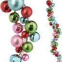 RAZ Imports - 4' Multi Color Christmas Ornament Ball Garland for Christmas Trees or Staircase