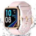 Fitness Tracker Watch with Heart Rate Monitor, Large Screen Activity Tracker with Pedometer, Sleep Monitor, Calories & Step Counter, 5ATM Waterproof Smart Watch for Women Men Fitness Watch for Sports 