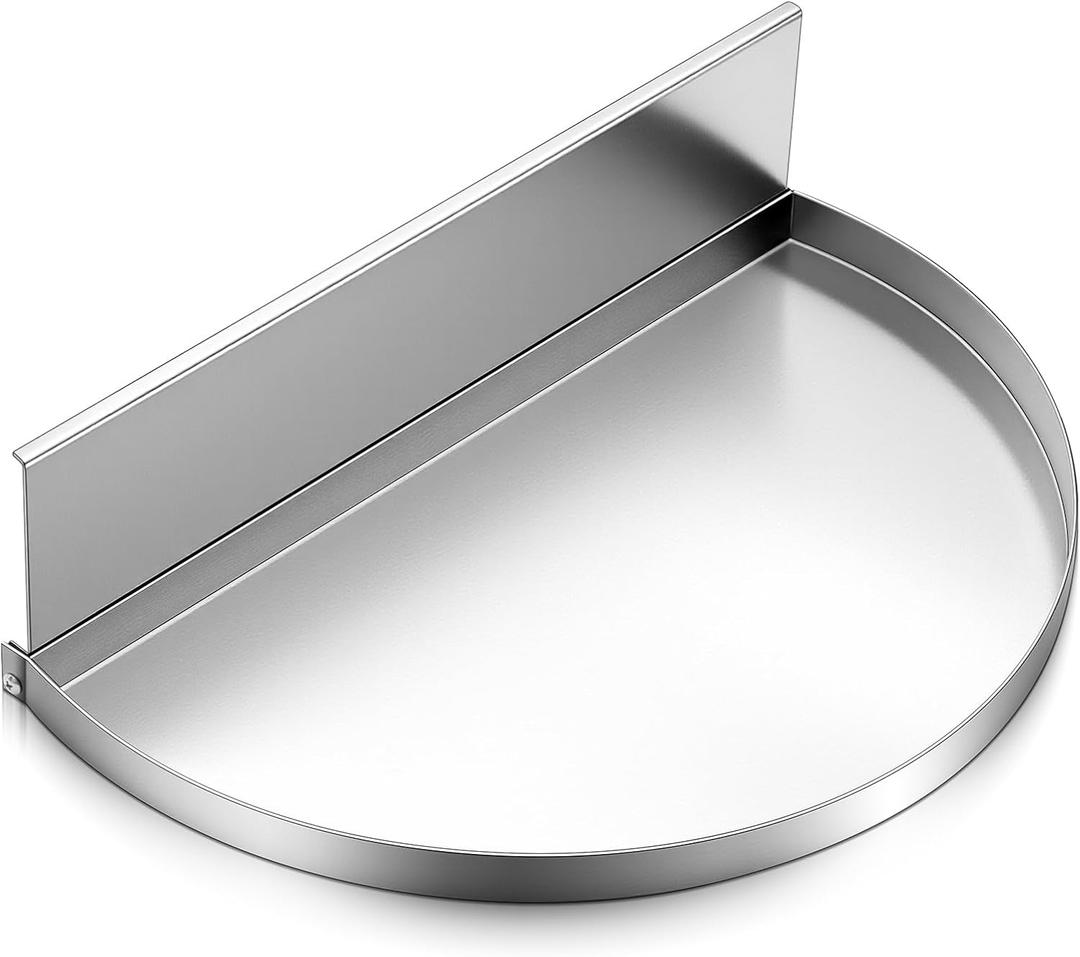 Stainless Steel Detachable Grill Drip Pan, BBQ Accessories for 22" Charcoal Grill, Grease Tray Liner with Removable Charcoal Divider for Outdoor Indoor Oven Use