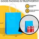 RACETOP 32 Pack Small Paper Gift Bags with Handles, 5.8"3.2"8.25" Kraft Paper Party Favor Bags Bulk for Kids Birthday, Baby Shower, Crafts, Wedding, Party Supplies (8 Colors)