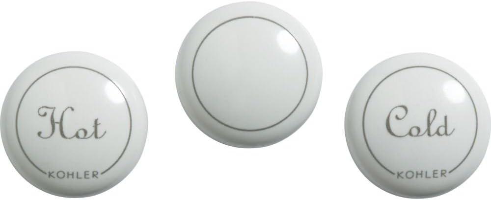Kohler GP1077791-0 Plug Button with Fairfax Centerset Faucet, White, One Size